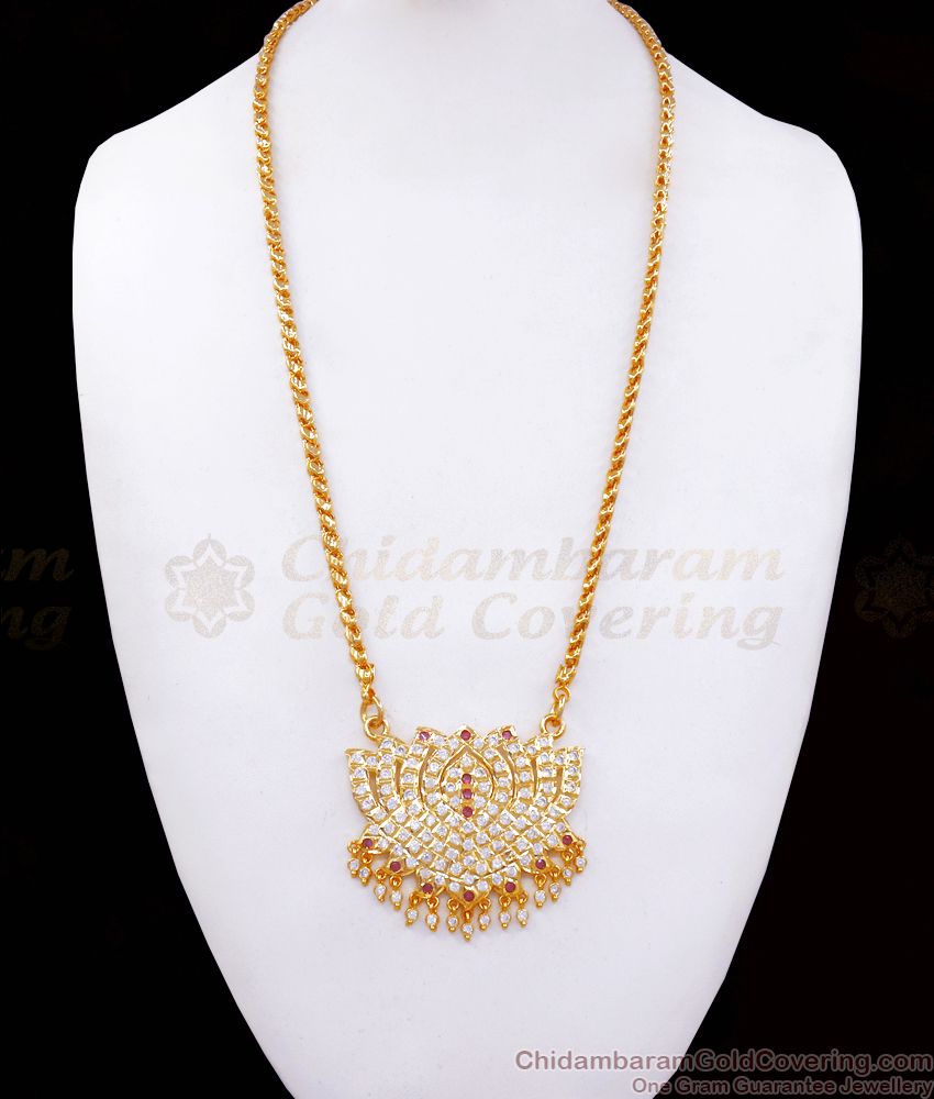 Grand Big Impon Lotus Dollar Chain Gold Daily Use Imitation Jewelry BGDR999