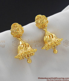 Traditional Daily Wear Gold Jhumka for Women Screw Type ER1003