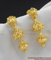 Cute Double Jhumka Gold Earrings Design for Women ER1005