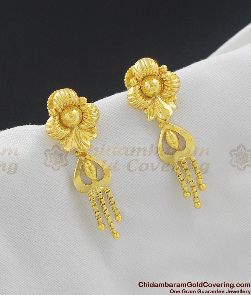 College Wear One Gram Gold Earrings for Daily Use ER1016