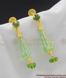 Fancy Gold Touch Green Crystal Danglers Long Earrings ER1019 Fancy Gold Touch Green Crystal Danglers Long Earrings ER1019