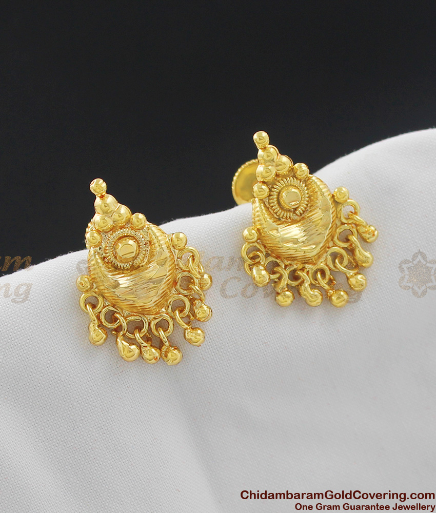 Gold Tone Stud Earrings for Daily Use at Home ER1022