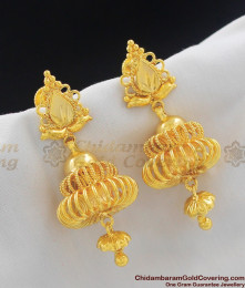 Chandelier Gold Jhumka for Women Screw Type ER1037 Chandelier Gold Jhumka for Women Screw Type ER1037