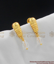 Stylish Gold Touch White Crystal Danglers Earrings ER1041 Stylish Gold Touch White Crystal Danglers Earrings ER1041