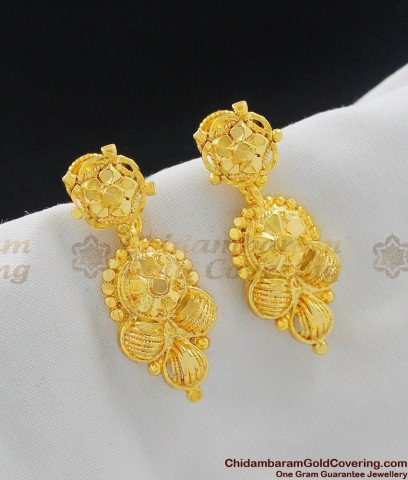 New Fancy Party Wear Gold Inspired Thodu Earrings For Girls And Ladies ...