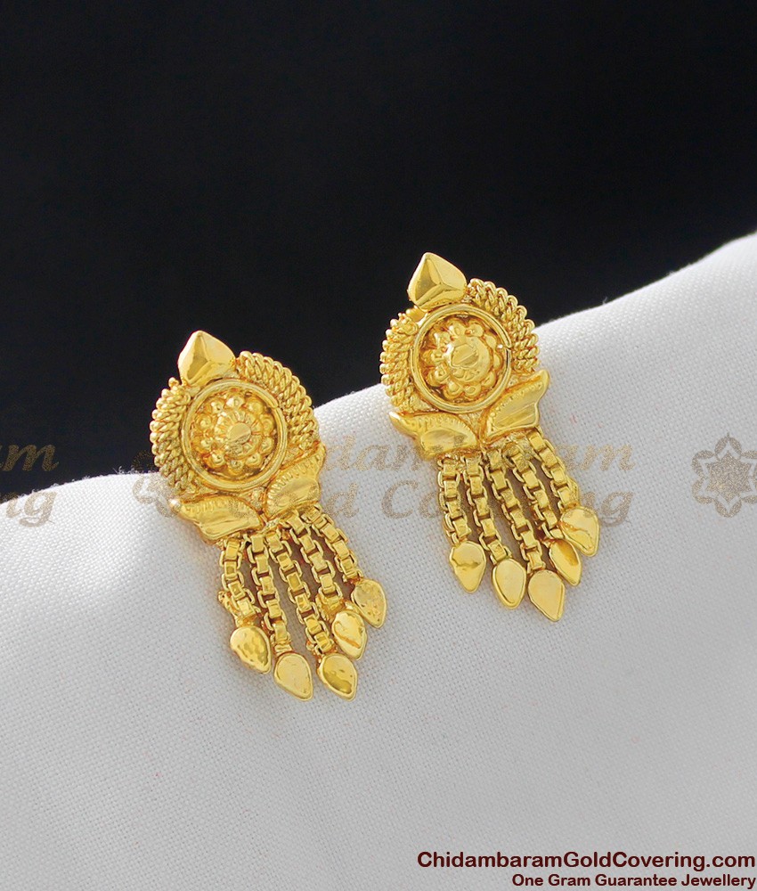 Traditional Indian Design Gold Studs For Womens ER1057