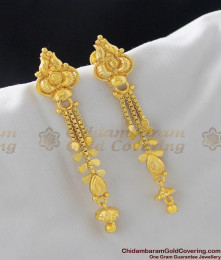 Long Drop Gold Design Danglers For Women ER1058