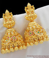  Heavy Lakshmi Temple Design Gold Impon Jhumki Earrings For Women ER1068