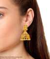  Heavy Lakshmi Temple Design Gold Impon Jhumki Earrings For Women ER1068