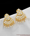 Traditional Impon Pure White Stone Studs For Girls Shop Now ER1073