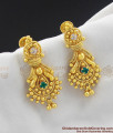 Simple Gold Design Green and White Stone Earrings for Daily Use ER1102