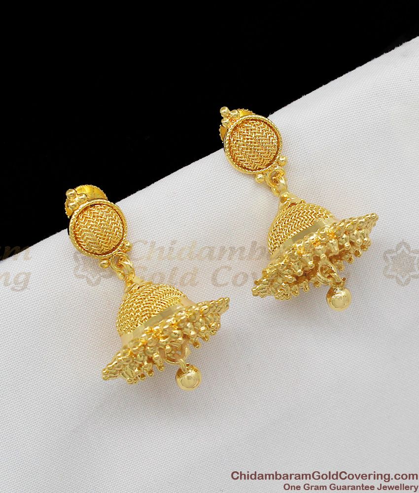Attractive Jhumki Gold Earring For Women Office and College Wear ER1106