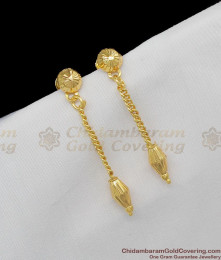 Single Line Gold Plated Dangler For Ladies Regular Wear ER1109 Single Line Gold Plated Dangler For Ladies Regular Wear ER1109