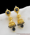 Dazzling Black Crystal Two Layer Gold Design Aduku Jhumka Diwali Collections ER1147