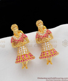 Kollywood Special Butta Bomma Earring Full Ruby AD Stone Dancing Doll ER1152 Kollywood Special Butta Bomma Earring Full Ruby AD Stone Dancing Doll ER1152