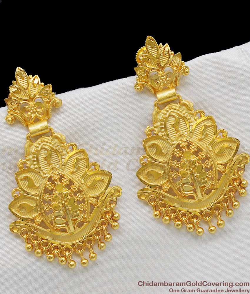 Eye Catchy Grand Forming Gold Big Dangler Bridal Collection Earrings Diwali Special ER1162