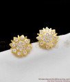 Pure White Diamond Impon Flower Design Traditional Five Metal Studs For Daily Use ER1180