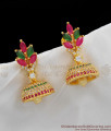 Artificial Multi Color Stone Gold Plated Jhumka Designer Model ER1184