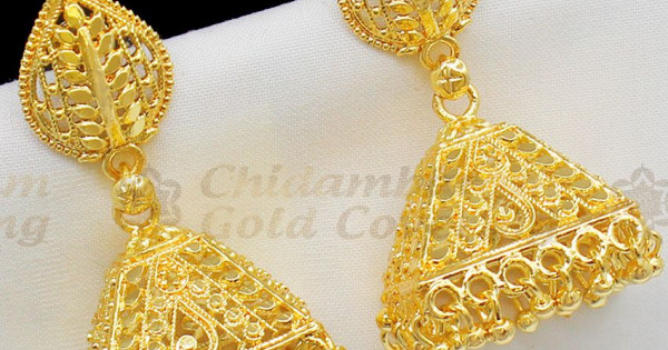 Square shaped jhumkas gold sales