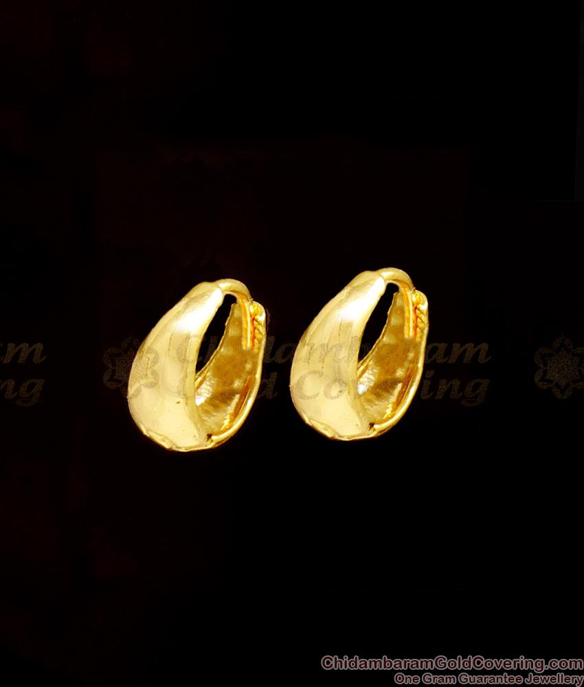 Women's Pair Full Light Arc Hoop Earrings, New In Simple Stainless Steel  Earrings, Gold color Female Earring Fashion Jewelry