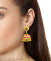 Admiring Ruby Stone Gold Plated Peacock Design Jhumka Collection ER1199
