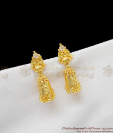 White CZ Stone Gold Plated Handcrafted Jhumki Kammal Online Designs ER1236 White CZ Stone Gold Plated Handcrafted Jhumki Kammal Online Designs ER1236