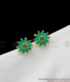 Fashion Designer Collections Green Stone Flower Model Studs For Party Wear ER1246