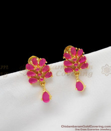 Semi Precious Ruby Stone Earth Lover Studs For Daily Use ER1262 Semi Precious Ruby Stone Earth Lover Studs For Daily Use ER1262