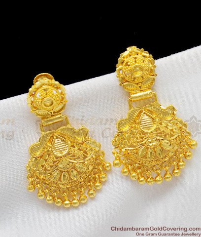 Beautiful Gold Tone Thodu Flower Design Jhumki Earrings Buy Online ER1241