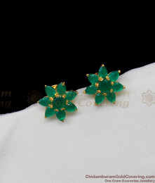 Fashion Designer Collections Green Stone Star Design Studs For Fancy Wear ER1293 Fashion Designer Collections Green Stone Star Design Studs For Fancy Wear ER1293