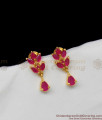 Semi Precious Full Ruby Stone Gold Inspired Earth Lover Studs For Daily Use ER1300