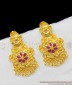 Bridal Design Kerala Gold Ruby Stone Danglers Collections For Traditional Wear ER1309