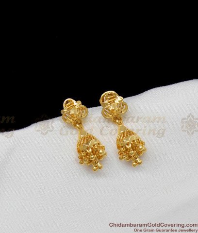 Plain Gold Imitation Small Size Jhumka Earrings For Teen Girls New ...