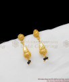 Chidambaram Gold Covering Small Earrings With Black Beads Ornaments ER1357