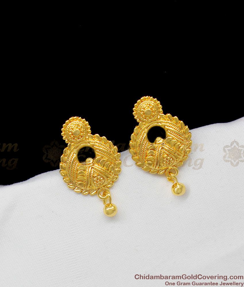 Simple One Gram Gold Plated Studs Womens Favorite Model Earrings Daily Wear ER1358