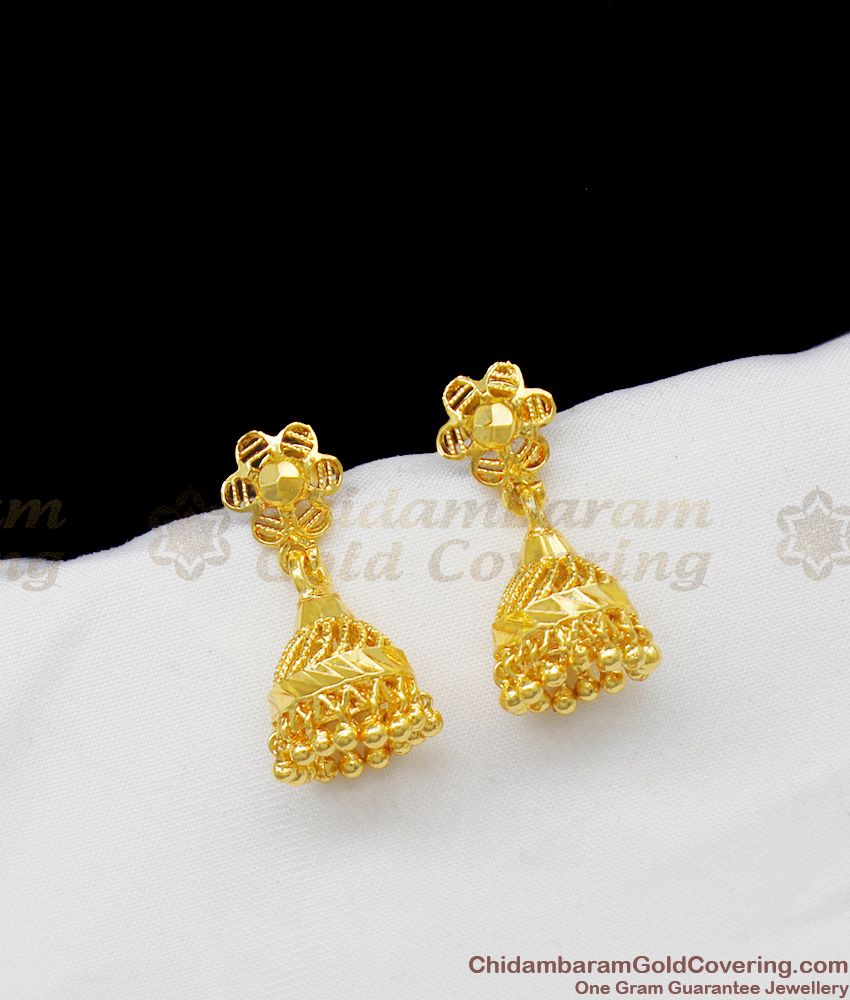 Plain Gold Imitation Small Size Jhumka Earrings For Teen Girls New ...