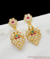 Regular Wear One Gram Gold Ayimpon Multi Stone Danglers Collection Online ER1382