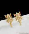 Double Color Gold Tone Peacock Model Aspiring Studs For Teen Girls ER1396