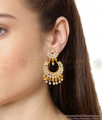 Bridal Design Gold Plated Chandbali Danglers Set With Colorful Impon Stones ER1398