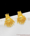 Kerala Traditional Gold Plated Studs With Hanging Beads Earrings ER1401
