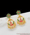 Bridal Design Gold Plated Chandbali Danglers With Impon Gati Stones ER1415