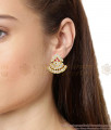 Traditional Gold Plated Colorful Stone Impon Studs Kerala Jewelry Collections ER1624
