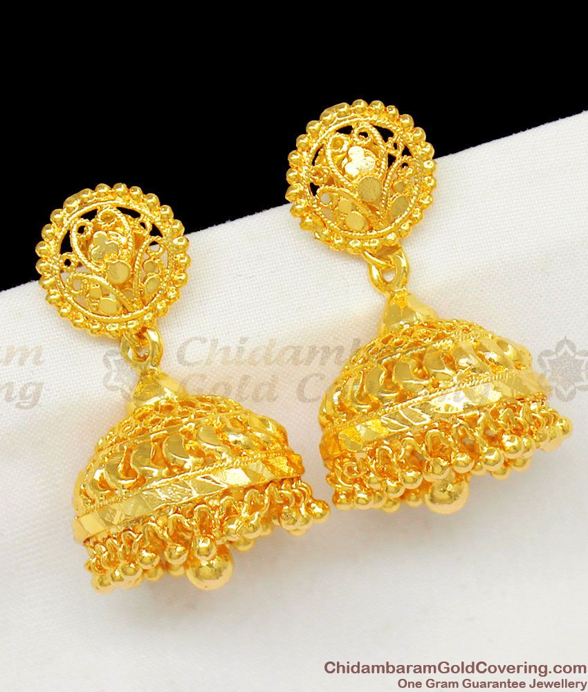 Medium Size Gold Imitation Jhumki Butterfly Model Earrings ER1445
