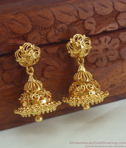 Gold coin earrings dangle, long bar stud earrings, fancy party wear - Ruby  Lane