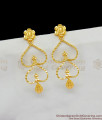 Double Layer Heart Design Lovers Gift Gold Danglers For Birthday ER1462