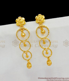 Modern Design Full Moon Model Gold Finish Thin Danglers For Ladies Party Wear ER1463 Modern Design Full Moon Model Gold Finish Thin Danglers For Ladies Party Wear ER1463