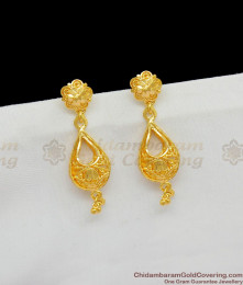 Attractive Party Wear Model Gold Tone Danglers With Small Beads For Girls ER1465 Attractive Party Wear Model Gold Tone Danglers With Small Beads For Girls ER1465