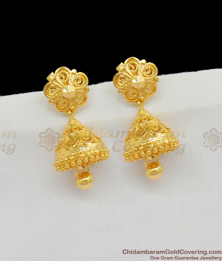 Inspiring Women Gold Plated Fancy Design Jhumka Earrings Collection ER1471