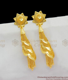 Fashion Designer Collection Star Stud Hanging Dangler Gold Ornament Designs ER1474 Fashion Designer Collection Star Stud Hanging Dangler Gold Ornament Designs ER1474