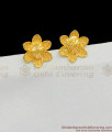 Sunflower Design Gold Plated Stud Earrings Jewelry For Regular Wear Online Shop ER1489